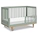 DaVinci Marley 3-in-1 Baby Crib Convertible to Toddler Bed & Daybed - Easy to Assemble Wooden Crib - GREENGUARD Gold Certified - 4 Adjustable Heights - Conversion Kit Sold Separately, Light Sage