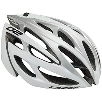 Lazer Casco O2, Todo el año, Unisex, Color Weiß/Silber, tamaño M-L Deportes y aire libre
