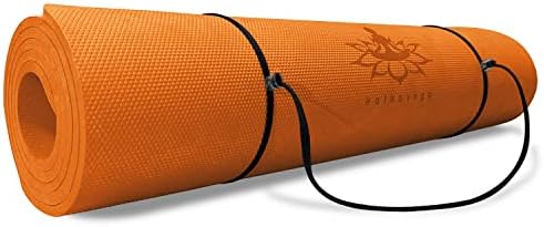 Hatha Yoga Thick TPE Yoga Mat 72"x 27"x1/3 inch Non Slip Eco Friendly Exercise Mat for Yoga Pilates & Floor Workouts (orange)
