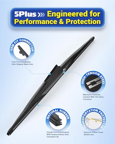 Image of 5 PLUS 16 inch Rear Wiper Blade Replacement for 2015-2009 Ford Expedition /2015-2009 Lincoln Navigator BACK Windshield Wiper Blade,OEM Quality Original Equipment Replacement