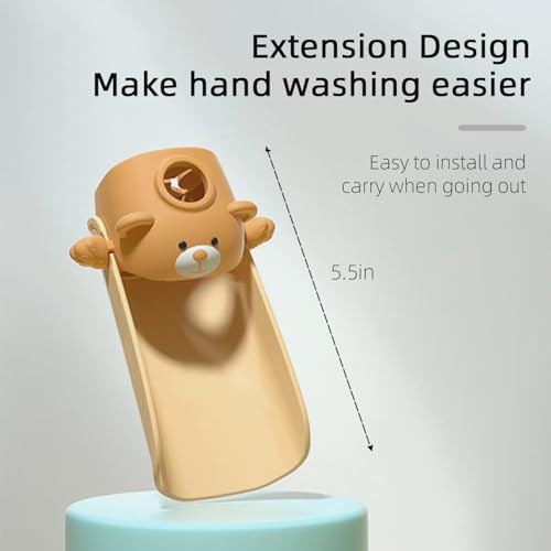 Image of Sink Faucet Extender for Hand Washing with Water Temperature Sensing Design - Sink Spout Extension for Bathroom Kitchen Bath Tub Sink