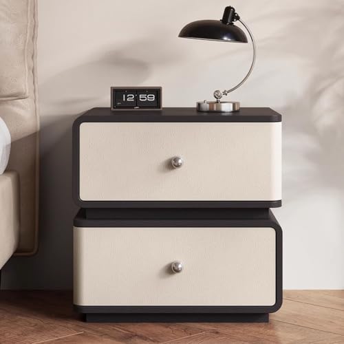 HJYBFA Mesita de Noche Minimalista de Madera de Lujo - Elegante Mueble de Almacenamiento con Bloques de Color Dormitorio, Sala de Estar, Estudio, Mesa Auxiliar Moderna de 45 x