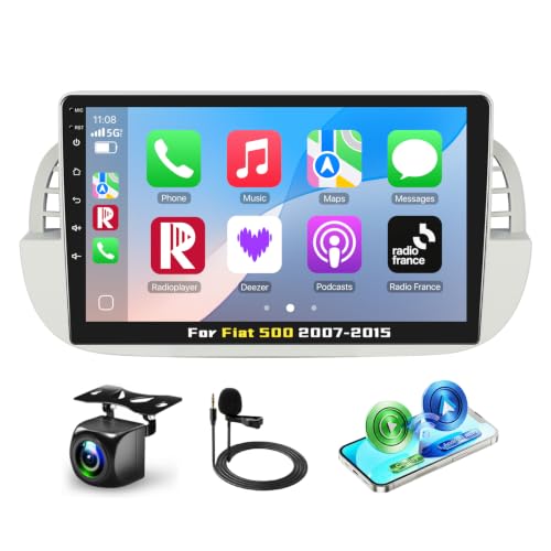 Autoradio Fiat 500 Android avec écran tactile Bluetooth GPS et caméra de recul