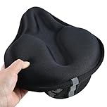 ROADNADO Wide Bike Seat Cushion Cover Soft Bike Seat Cover Padded for Men Women Bicycle Saddle Cover Comfortable Exercise Bike Seat Cushions for Peloton, Spin, Electric, City Bike