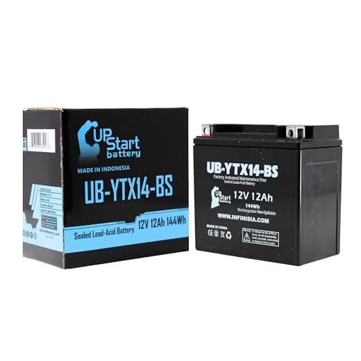 Replacement for 1997 Honda GL1500 Valkyrie 1500 CC Factory Activated, Maintenance Free, Motorcycle Battery - 12V, 12AH, UB-YTX14-BS