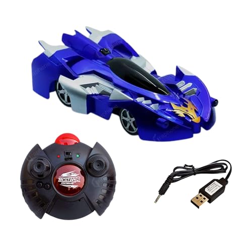 Image of GRAPHENE Gravity Defying RC Wall Climbing Remote Control Wall Car ABS Double-Sided Rotating LED Lights Durable ABS Design Anti Ceiling Racing Toy Dual Mode 360 Rotating LED Head RC Stunt Car