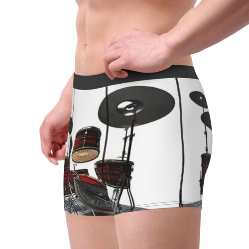 Men's Underwear Boxer Briefs Supersoft Brushed Stretch Boxer Briefs Cool Drum Set Mens Trunks3