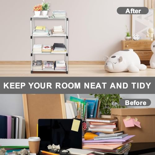 Image of Melanie Shoe Rack 3 Tier Plastic Stand for Home, Space Saving Shoe Organizer Rack for Entryway Bedroom Closet, Durable Shoe Storage Shelf with Plastic Connectors (3 Tier White)