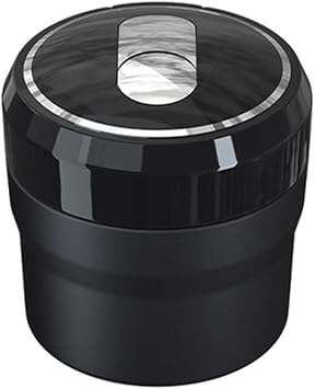 Car Ashtray for MG 5 SW EV/MG 4 EH32 MG5 SW/MG4 Auto Ashtrays with Lid Mini Car Trash Can Portable Ashtray for Car Bucket Ashtray,78mm*74mm-Black