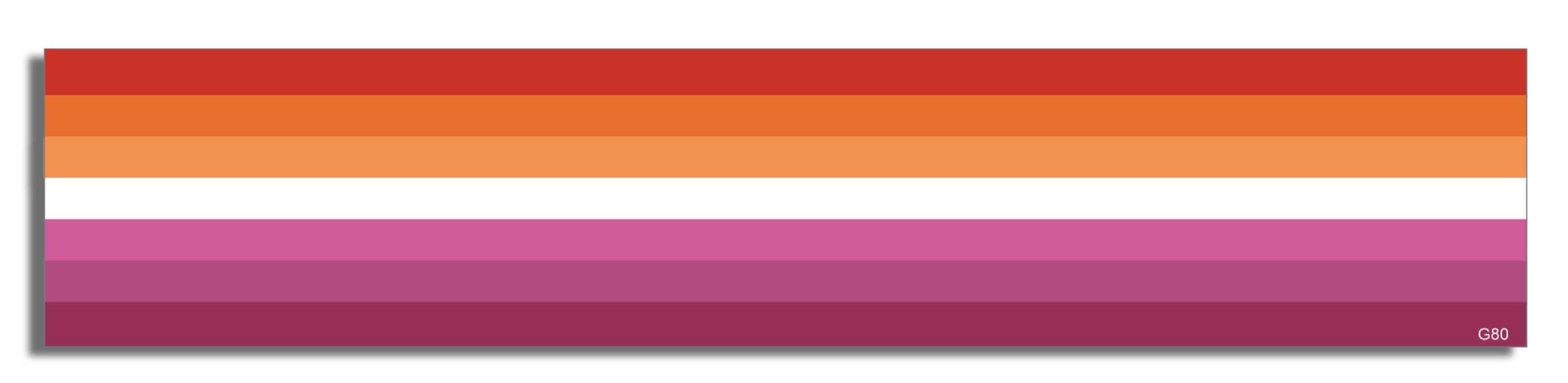 Aimant de voiture LGBTQ+ Pride décoratif drapeau lesbien