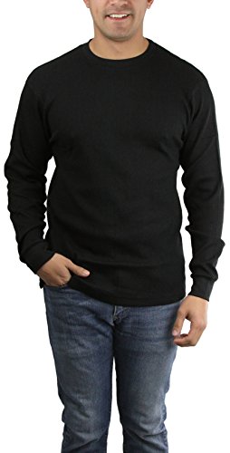 ToBeInStyle Men's Long Sleeve Crew Neck Cotton-Poly Blend Sweatshirt