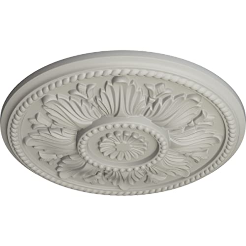 Image of Ekena Millwork CM18EDPCF Edinburgh Ceiling Medallion, Pot of Cream