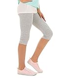Blickdicht Dykmod Mädchen Frühling Leggings Leggins 3/4 Capri hk330 140-146 Grau