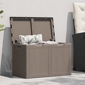 Generisch Garten-Aufbewahrungsbox 180 L Braun PP-Holzoptik,M?Bel,Gartenm?...