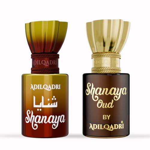 Image of Adilqadri Shanaya & Shanaya Oudh Attar Combo | Arabic French & Rich Oudh Fragrance | Long Lasting Non Alcoholic Roll-On Perfume Oil for Men & Women | Pack of 2 x 5.5ml