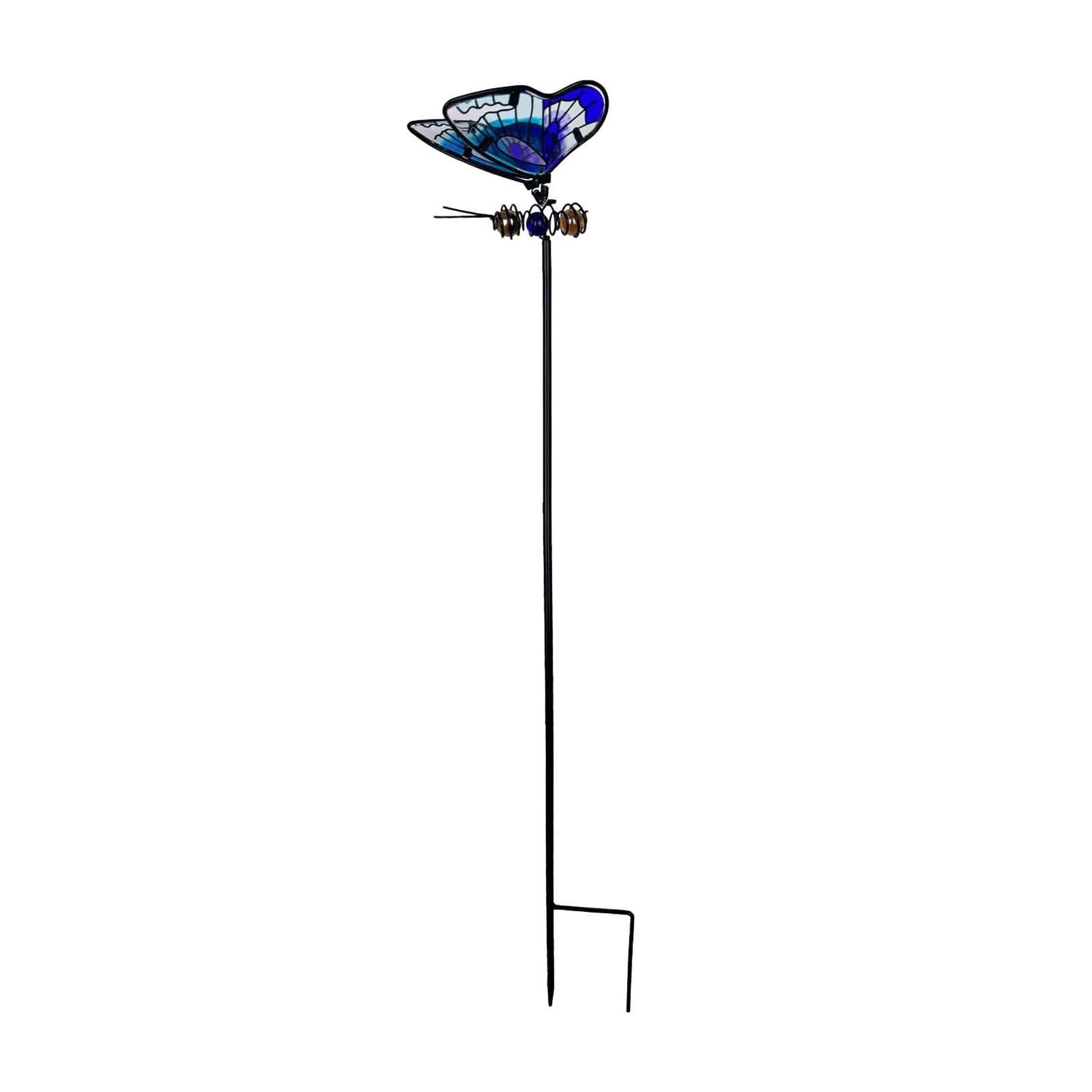 Metal Butterfly & Dragonfly Garden Stake Decor Waterproof Lawn Ornaments (B