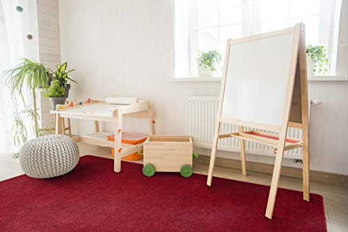 Joy Carpets Endurance Solid Colored Area Rug In Color Burgundy, 4' X 6' #TOP2