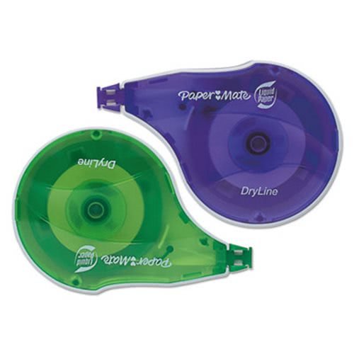 Paper Mate Liquid Paper - Dryline Correction Tape, Non-Refillable, 1/6" X 472", 2/Pack 6137206 (Dmi Pk #TOP12