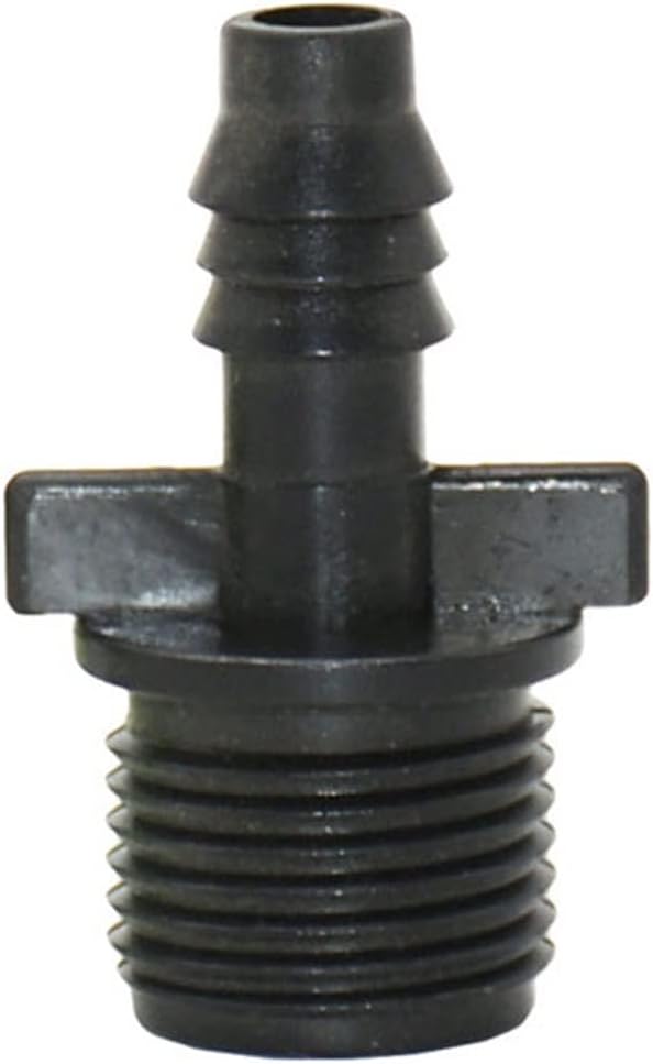 Generic Utility Connector Adapter Hose Connector Adapter 1/2 Male Thread to 3/8 inch Garden Hose Barb Fitting 8/11 Plastic Hose Fitting with Lock Nut 5 Pieces/White