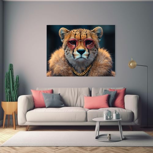 Cuadros modernos de guepardo estilo boho, láminas decorativas en lienzo de 40x60cm 4