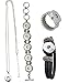 Produktbild Sunsa Click-Buttons Chunks Schmuck Druckknöpfe klick Button für Schmuck Set: Charms Halskette Ring Armband Damen Mädchen (70133)