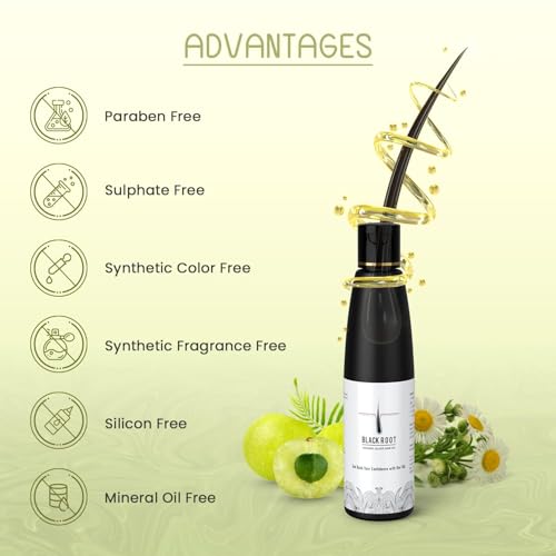 Image of Black Root Natural Hair Oil (100ml) Black Hair Oil | Anti Dandruff | Hair Fall Control