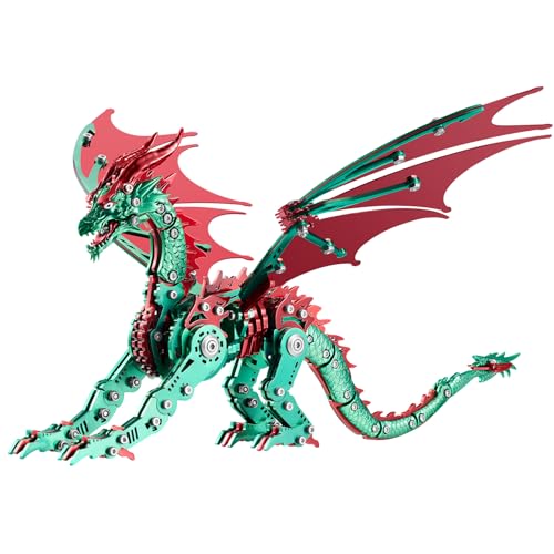 LONGPIN 3D Puzzles for Adults,Stainless Steel Pteranodon Metal Puzzle Kit - 3D Puzzles for Kids, Metal Puzzles Toy/Building Blocks,Jigsaw Puzzles for Family Game (Red-Green) Deal