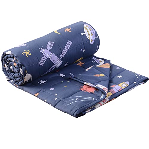 Vhorate Weighted Blanket Kids Cooling Toddler Weighted Soft Heavy Blankets 36" X 48" 5 Lbs With Glass Beads - 100% Cotton #TOP7