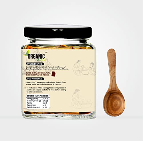 Image of Organic Anand Homemade Mango Pickles 250gram | Khatta Aam ka Achar | Flavourful, Delicious, Traditional Taste (Pack of 1)