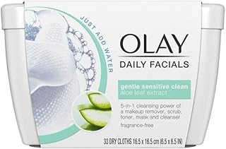 OLAY Daily Gentle Clean 5-in-1 Water Activated Cloths, 33 Ea (Pack of 3)