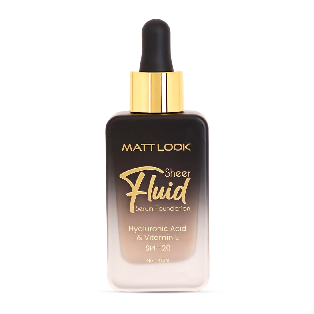 MATT LOOK Sheer Fluid Serum Foundation|Matte & Poreless |Hyaluronic Acid & Bamboo Extract| Water-Resistant|All Day Coverage|All Skin Types-Oat Meal 05