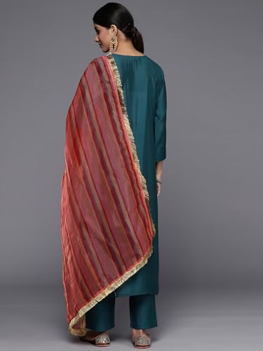 Kurta de qualité Varanga bleu sarcelle taille S coupe fluide premium
