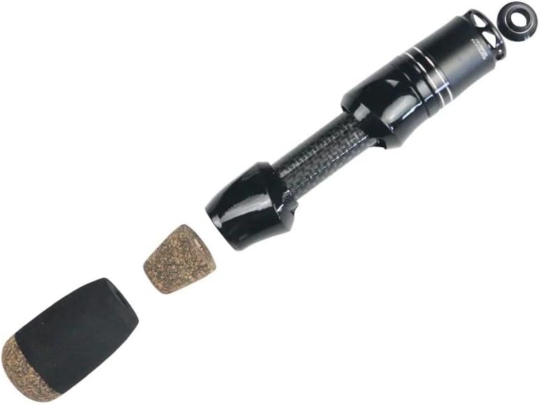 Pack of 1 Set Carbon Fiber Cork Split Grip Butt Grip Spinning Casting Handle Kit DIY Fishing Rod Accessory