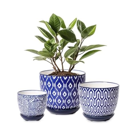 Selamica Ceramic Plant Pots Set Cover