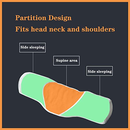 Cervical Neck Pillow For Pain Relief Sleeping, Neck Roll Pillow Memory Foam For Stiff Neck Pain Relief ，Travel Bolster Pillow For Bed For Side Sleepers Back Sleeper. (Blue) #TOP4