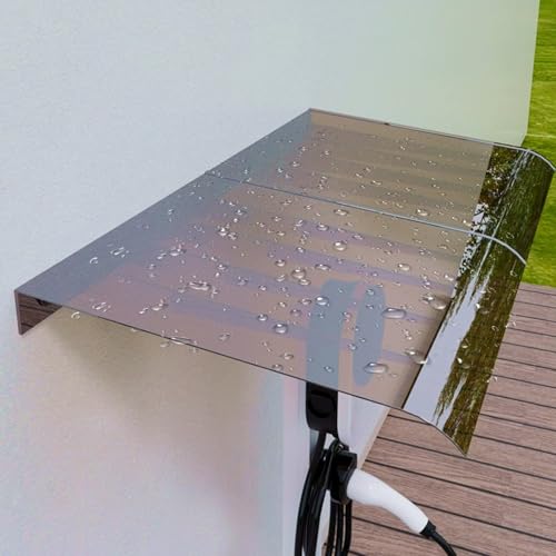 Auvent pare-soleil en polycarbonate et protection climatiseur extérieur