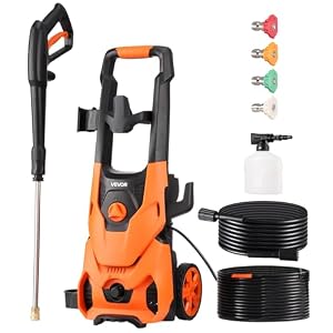 VEVOR Electric Pressure Washer, Max 4200 PSI 2.8 GPM, High-Power Cleaner with Foam Cannon & 4 Nozzles for Driveways, Cars, Fences, Patios, Home Cleaning