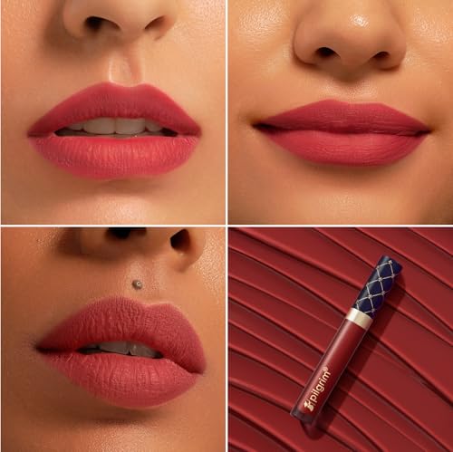 Image of Pilgrim Oh So Creme! Premium Matte Liquid Lipstick | Most Lightweight & Transfer-proof Lipstick | Highly Pigmented & Long-Lasting | 3.5ml (Rouge Crush-13)