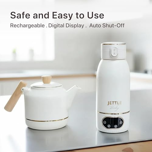 Portable Baby Milk Warmer - Cordless, Rechargeable Bottle Warmer for Breast Milk, Formula & Water, Baby-Safe Temperature Control, Travel-Ready, 500ml