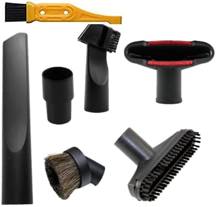 getalong Vacuum Attachments Replacement 1 1/4 inch & 1 3/8 inch Vac Accessories Brush Nozzle Crevice Tool Vacuum Cleaner Accessories Brush Kit for Standard Hose Set of 6