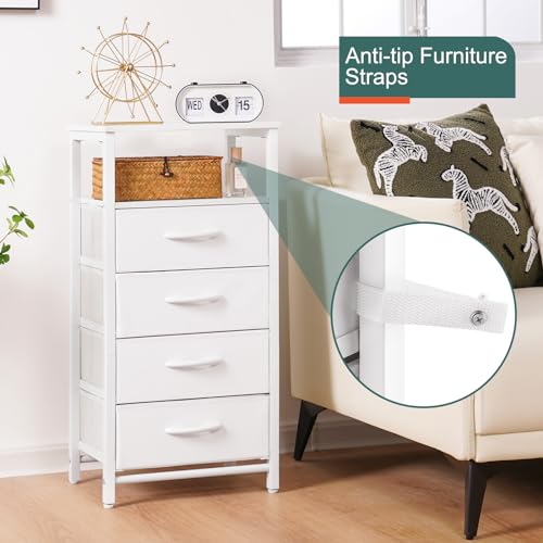 Yoobure Night Stand - LED White Nightstand with Charging Station for Dorm by Yoobure - Used condition - Image 9