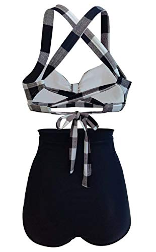 Women's Floral Halter High Waist Bikini Swimsuit Floral Printing Bathing Suits 2 Pieces4