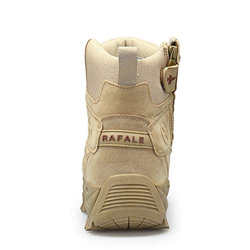 Men's Military and Tactical Combat Ankle Boots Lace up and Zipper Bootie Casual Outdoor Hiking Hunting Shoes Police Training Oxfords3