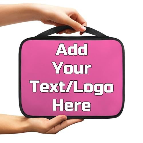 Image of Customize Bible Covers Add Your Own Photo Text Name Image Personalized Bible Bags for Men and Women Custom Bible Carrying Case Gifts Bible Holder with Handle, HotPink