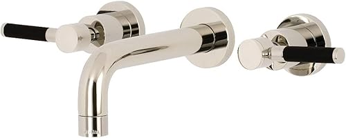 Kingston Brass KS8126DKL Kaiser - Grifo de baño, níquel pulido, 11,31 x 7,63 x 3,06