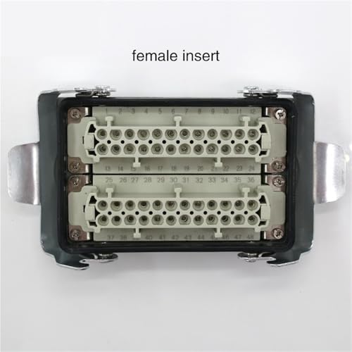 Conector rectangular resistente HDC-HE-048 de 48 pines para interfaz de aviación 5