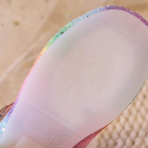 Dress Up Princess Shoes for Toddler Girls Soft Sole Toddler Bow Mary Jane Casual Low Thick Heel Party Shoes4