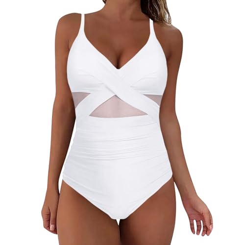 Maillot De Bain Femme 1 Piece Croisée Ventre Plat Chic Grande Taille Monokini Maillot De Bain Une Piece Amincissant Gainant Femme Océan Plage Piscine...