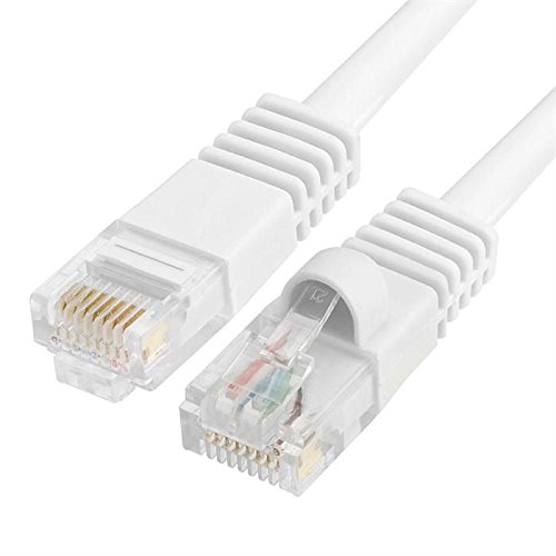 DKURVE® 2 Pack 5 Meter Cat 6 Lan Cable, High Speed Gigabit Internet Network RJ45 Ethernet Patch Cable (White)