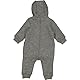 Müsli by Green Cotton Baby Girls Wool Boiled Suit Fleece Jacket, Light Grey Melange, 56/62